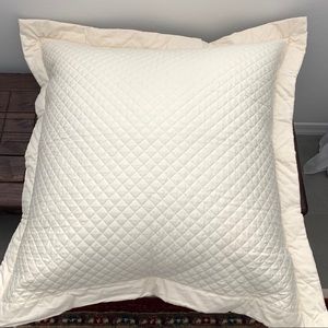 Ralph Lauren Ivory Quilted Pillow